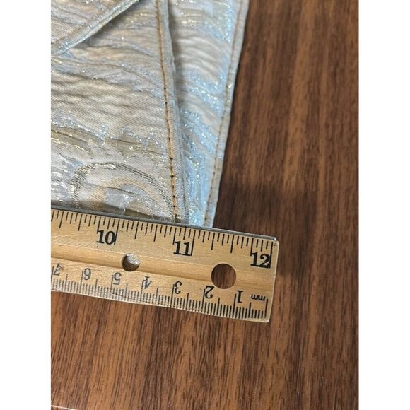 Trina Turk Purse Women 11" Metallic Floral Envelope Luxury Glam Preppy Bridal - Picture 13 of 16